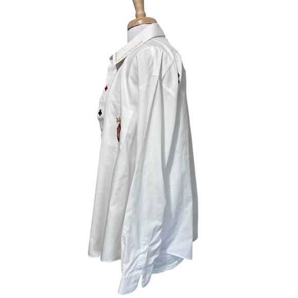 Vtg Marquis Vegas Poker Slots Embroidered Button Up Dress Shirt & Tank Top XL - Picture 5 of 9